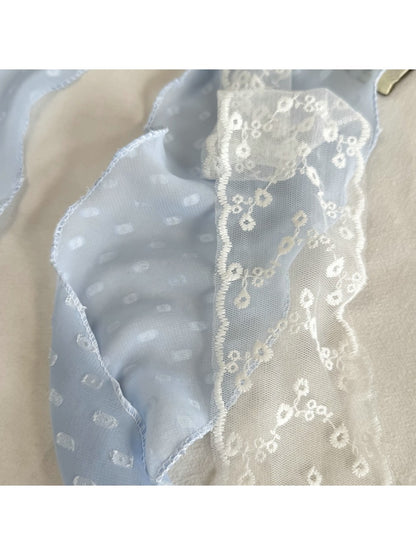 Scarvii - Elegant Lace Floral Pattern Scarf