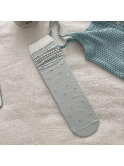 Rufia - Lace Dot Mid-Calf Socks - image 6