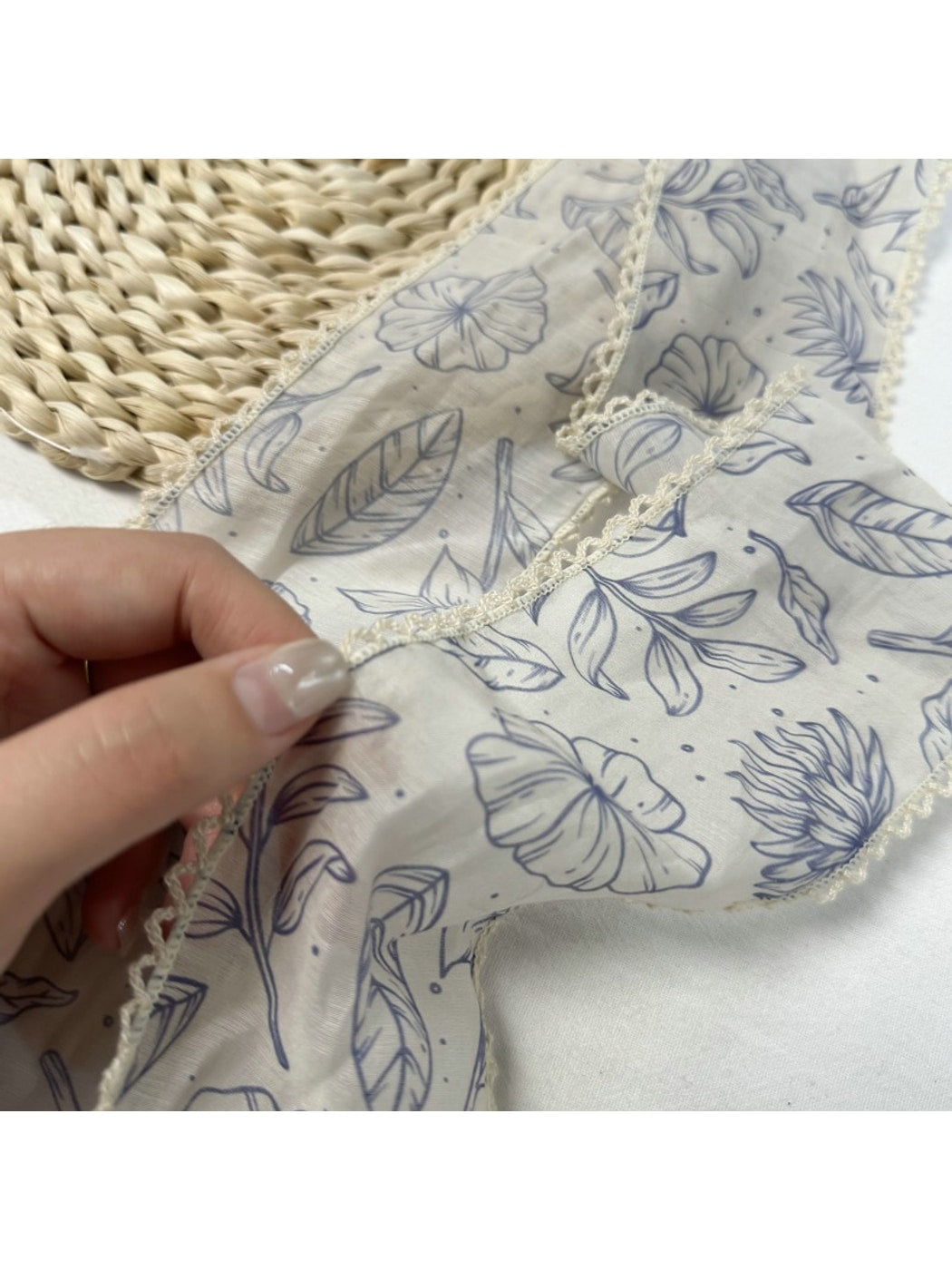 Scarvii - Lace Edge Floral and Paisley Long Scarf