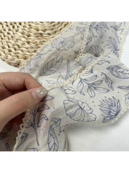 Scarvii - Lace Edge Floral and Paisley Long Scarf