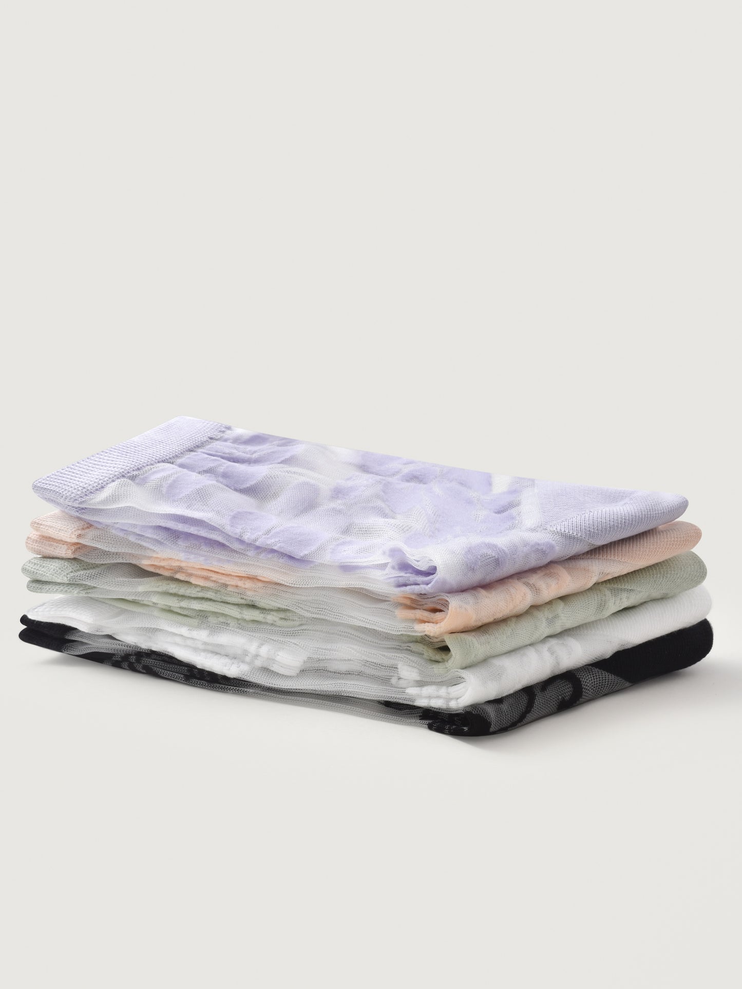 Rufia - Delicate Floral Tulle Crew Sheer Socks
