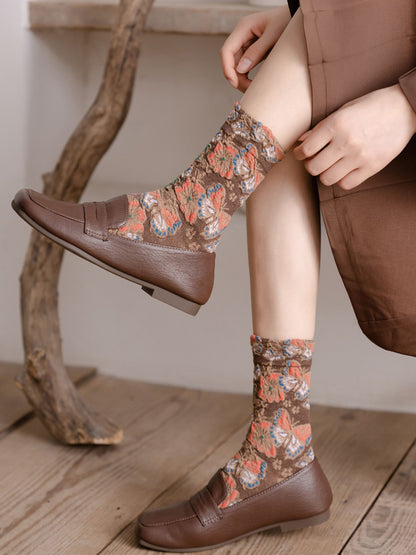 Rufia - Textured Bloom Cluster Socks