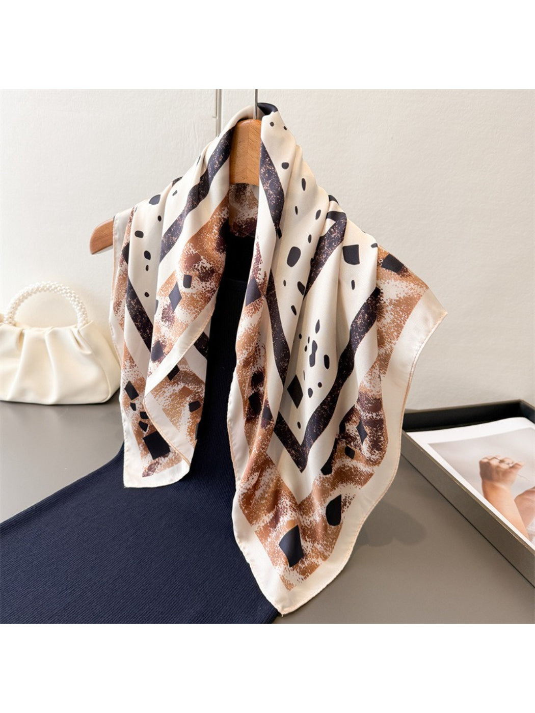 Scarvii - Zebra Geometric Square Scarf