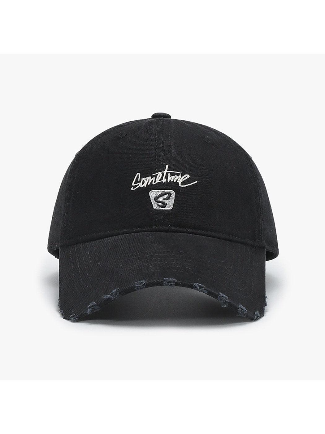 Haila - Round Crown Embroidered Detail Foldable Baseball