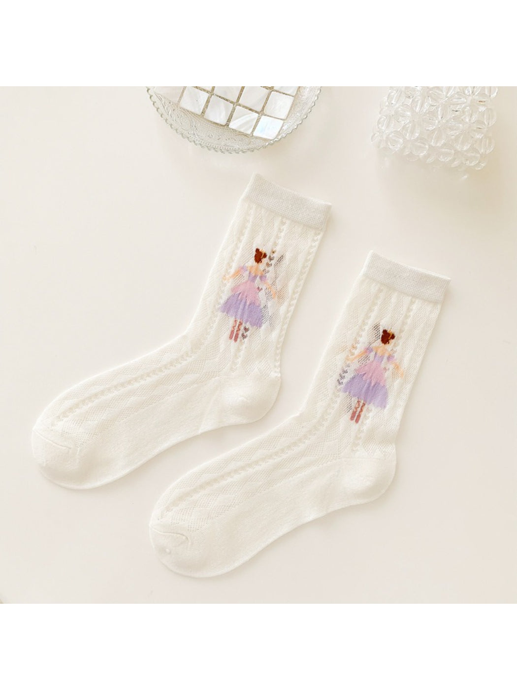 Rufia - Storybook Girl Embroidered Crew Socks product image 5