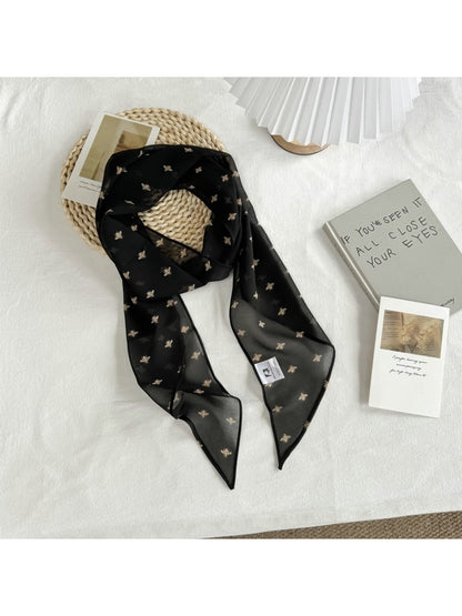 Scarvii - Printed Long Narrow Neck Scarf