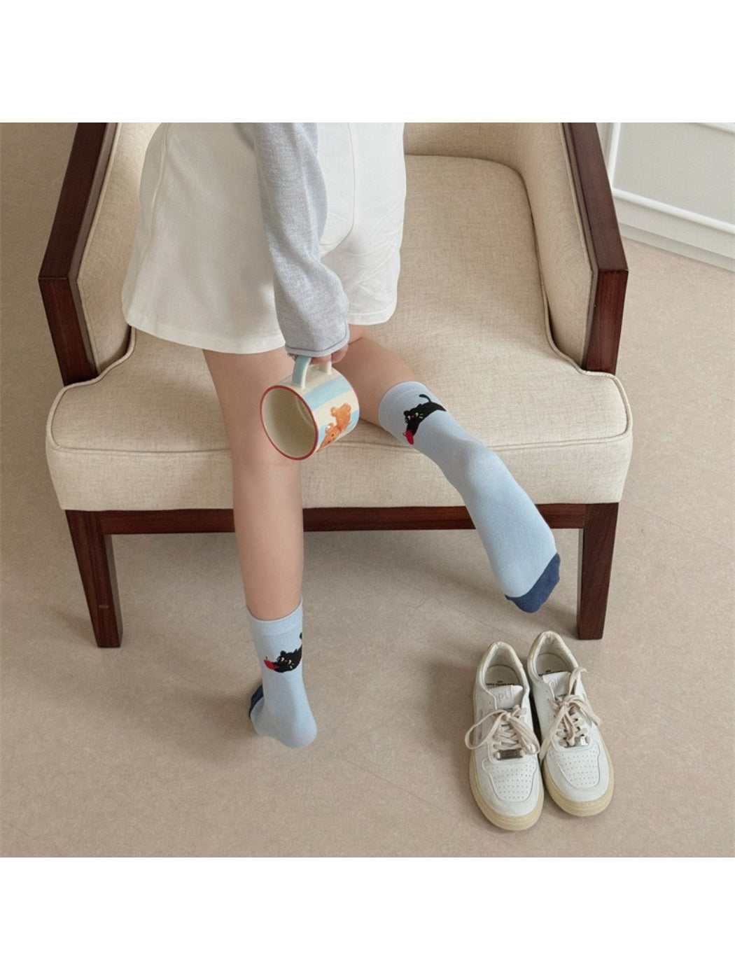Rufia - Cute Cartoon Cat Crew Socks