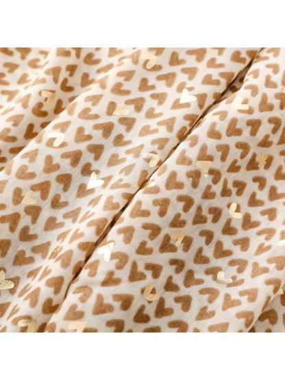 Scarvii - Winter Scarf with Gold Foil Heart Print