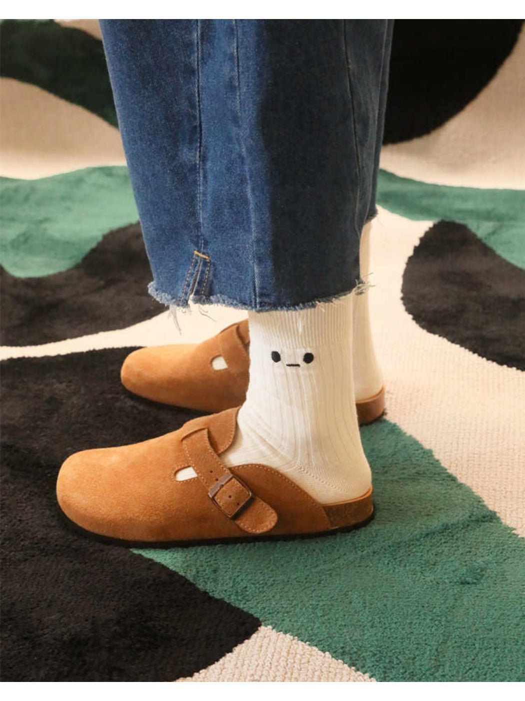 Rufia - Bow & Patchwork Lace Trim Ankle Socks