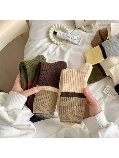 Rufia - Classic Colorblock Stripe Crew Socks