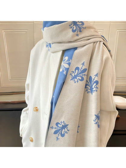 Scarvii – Floral Print Fringe Scarf & Wrap