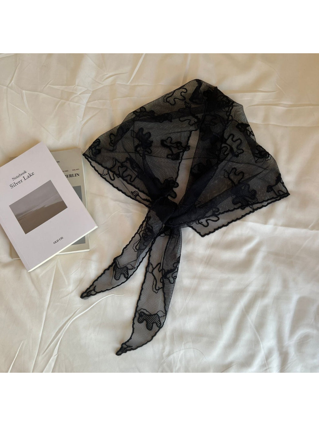 Scarvii - Floral Mesh Tie Scarf - image 3