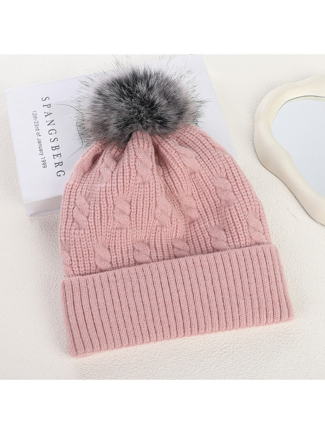 Haila - Winter Knitted Beanie with Pom Pom