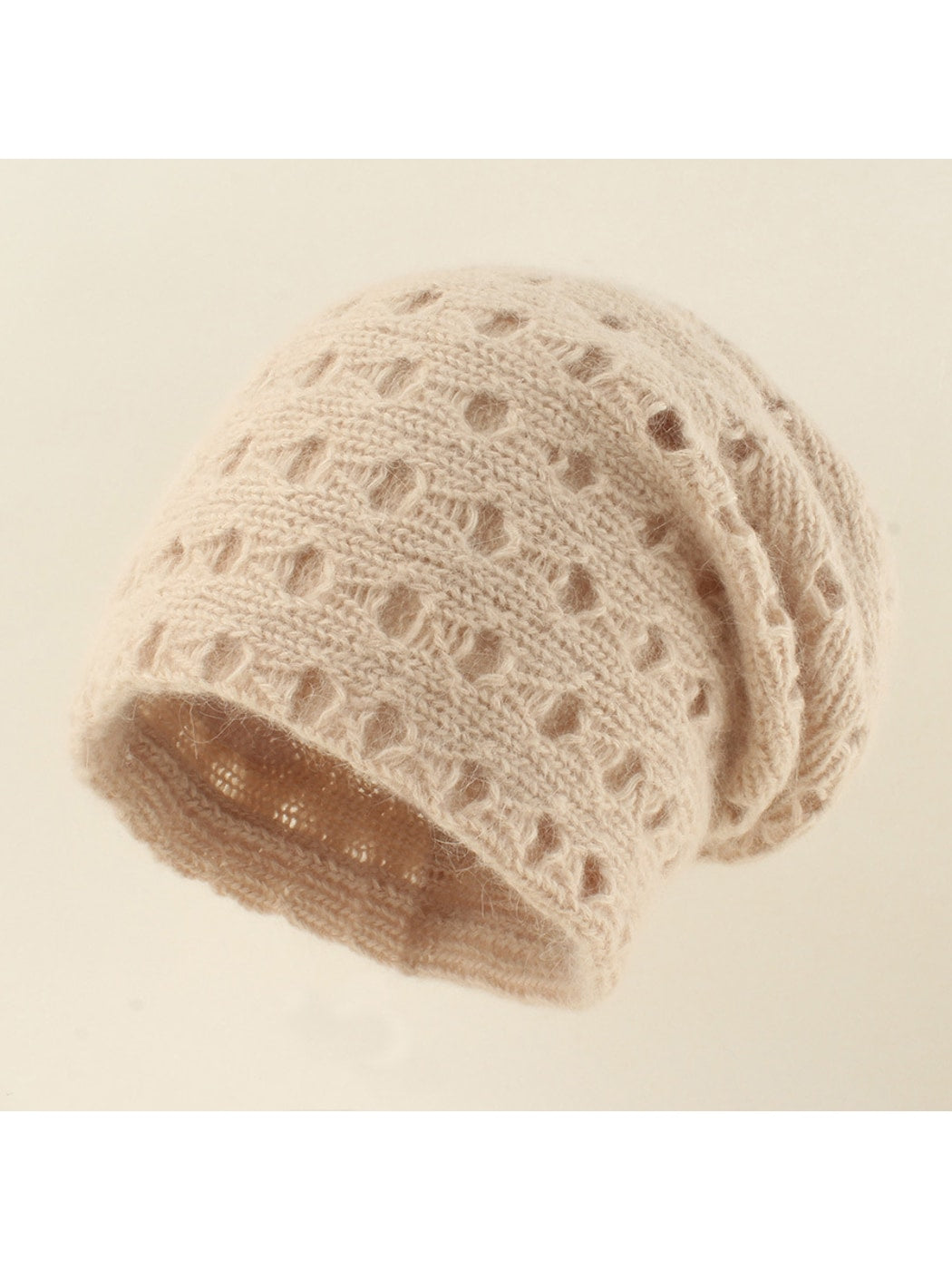 Haila - Solid Color Pull-On Knit Beanie