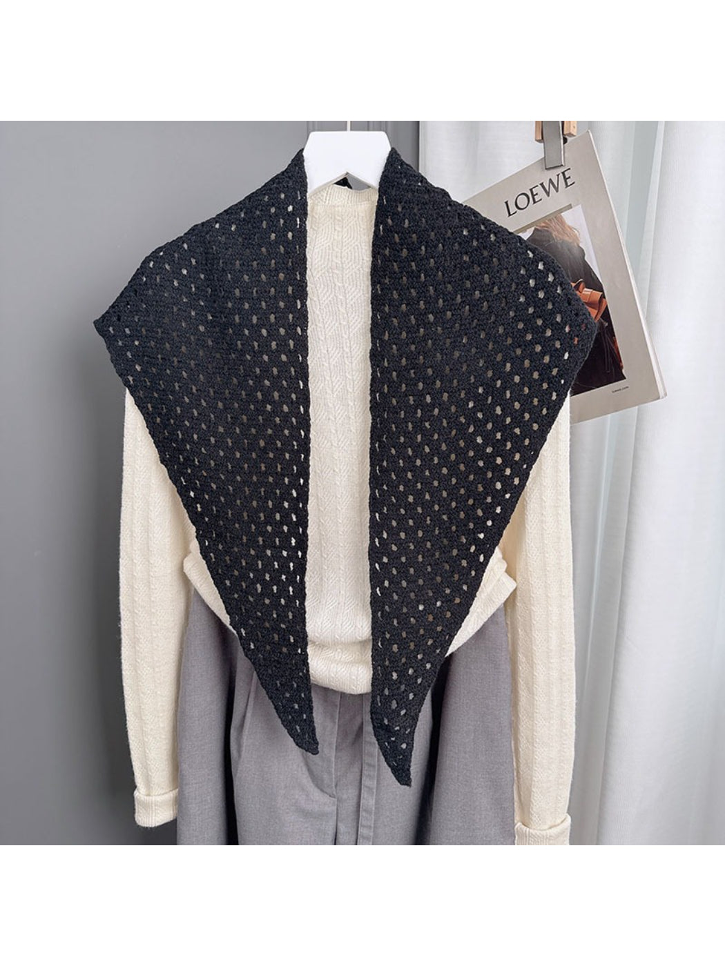 Scarvii - Open Knit Lightweight Tie Scarf