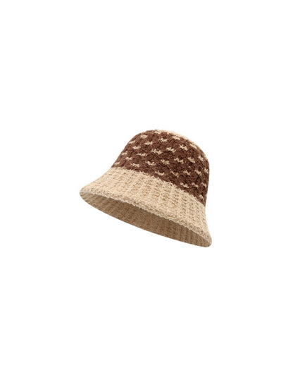Haila - Color Block Knitted Bucket Hat