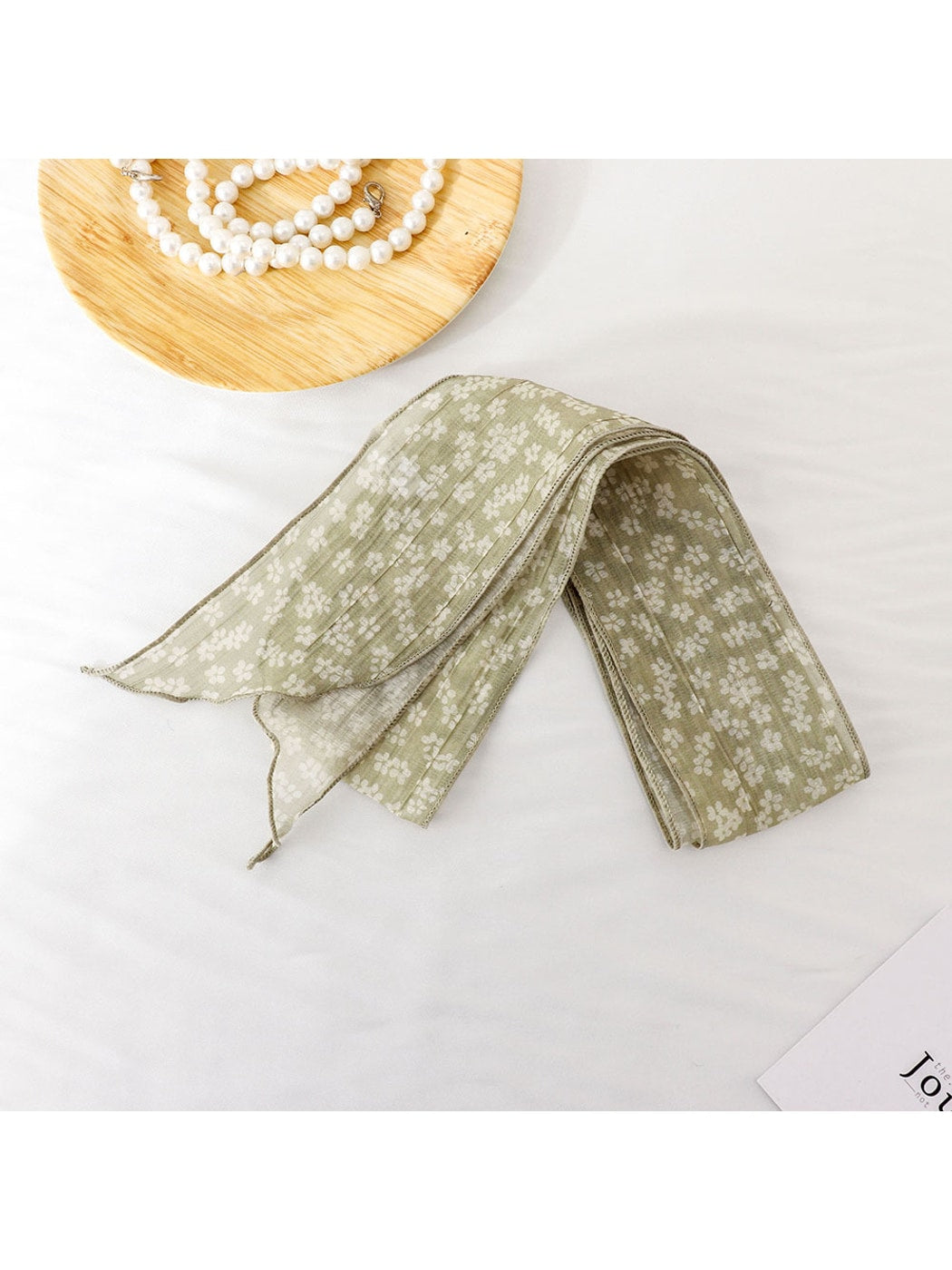 Scarvii - Fresh Floral Long Narrow Scarf