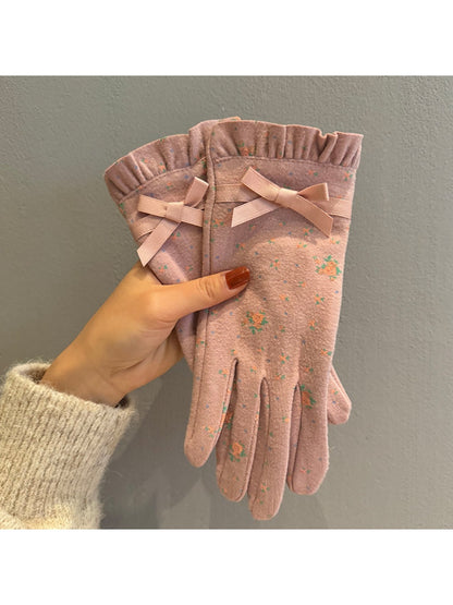 Gloving – Women's Touchscreen Gloves with Bow Accent