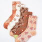 Rufia - Orange Embossed Women's Socks