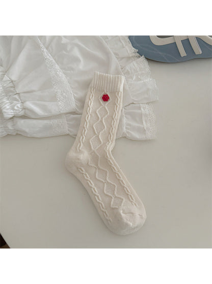 Rufia – Button Detail Textured Socks