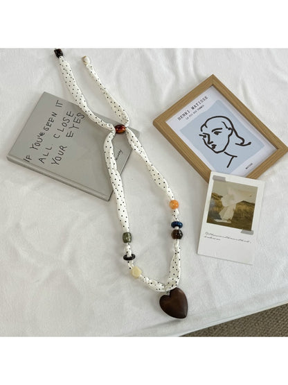 Scarvii - Retro Paisley Beaded Pendant Necklace