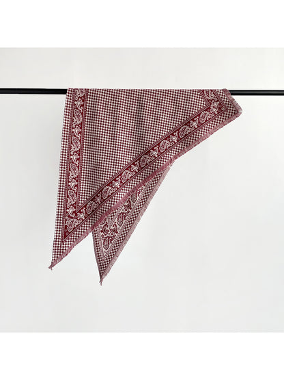 Scarvii - Houndstooth Paisley Triangle Scarf