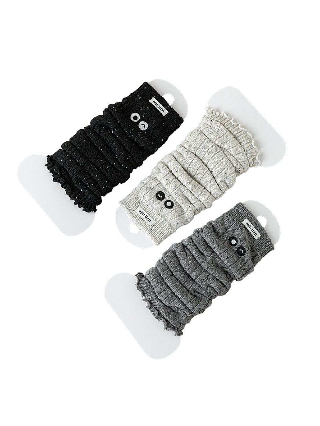 Rufia - Cute Face Slouchy Knit Winter Leg Warmers