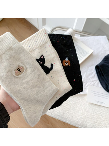 Rufia - Cat & Animal Knit Crew Socks product image 7