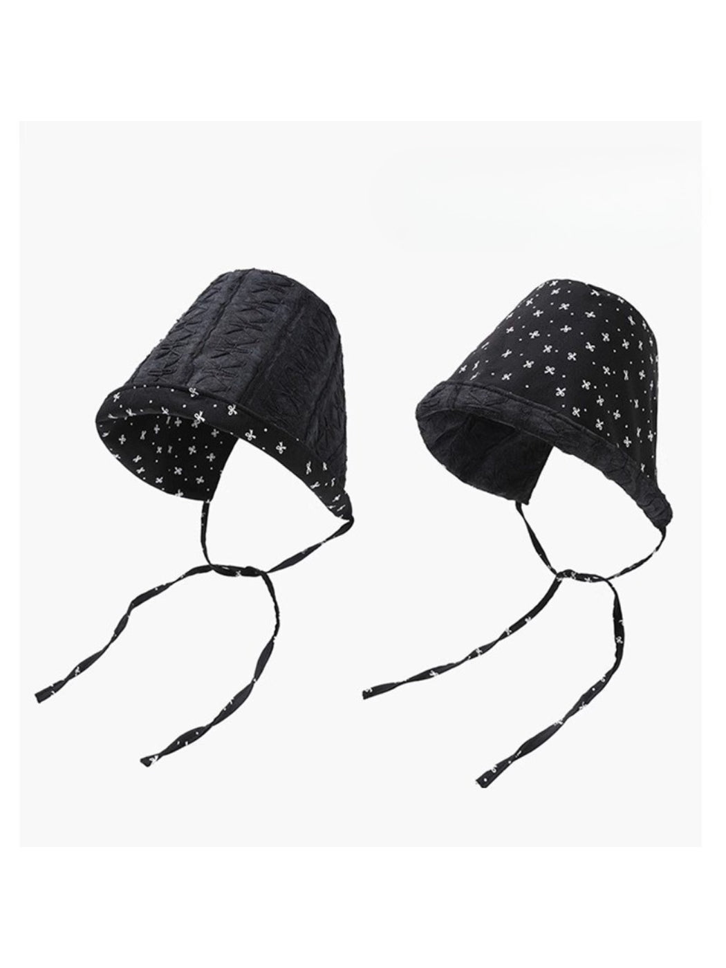 Haila bonnet reversed to show solid light pink side with gathered elastic back