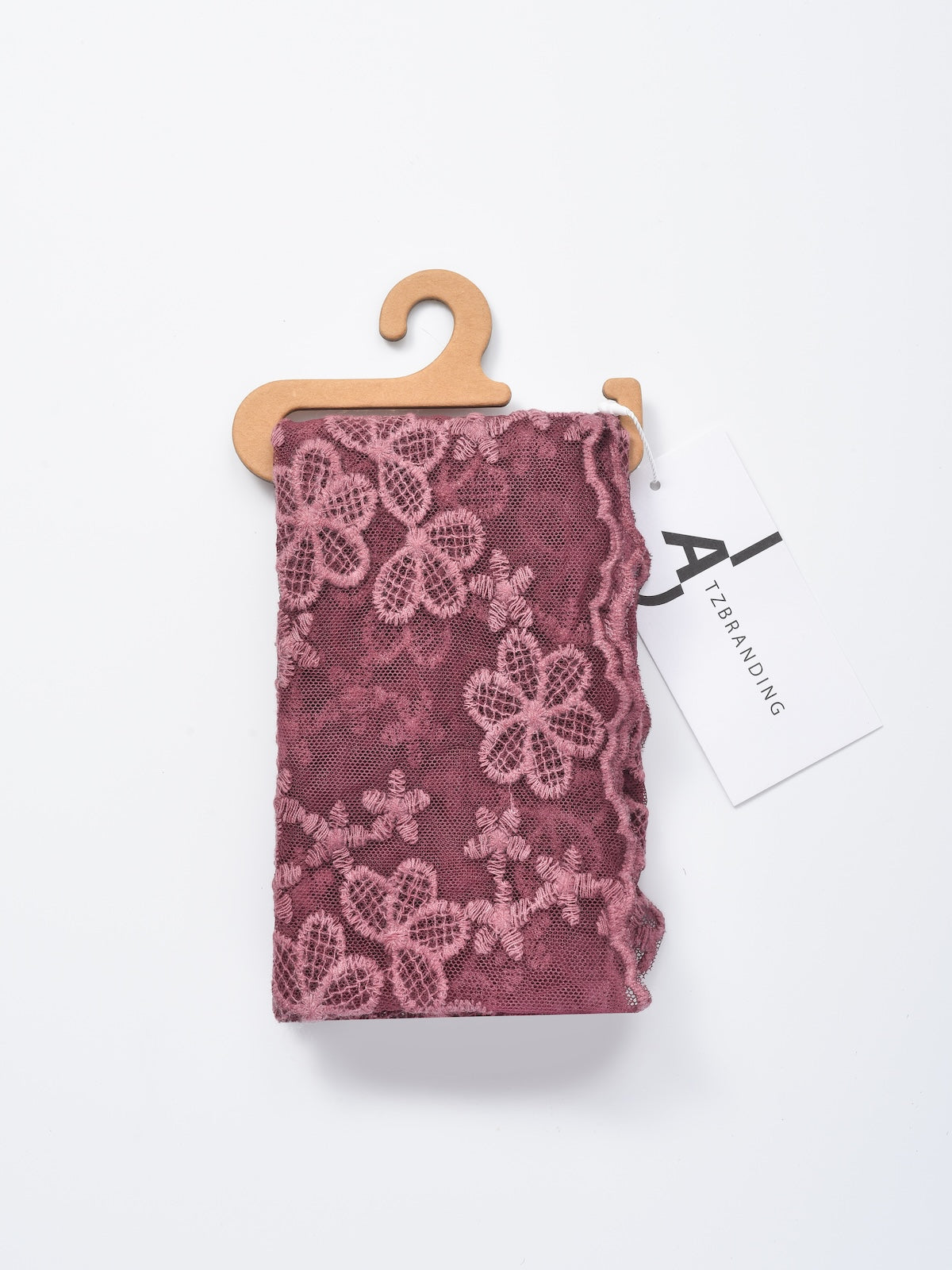 Scravii - Embroidered Lace Small Shawl Scarf