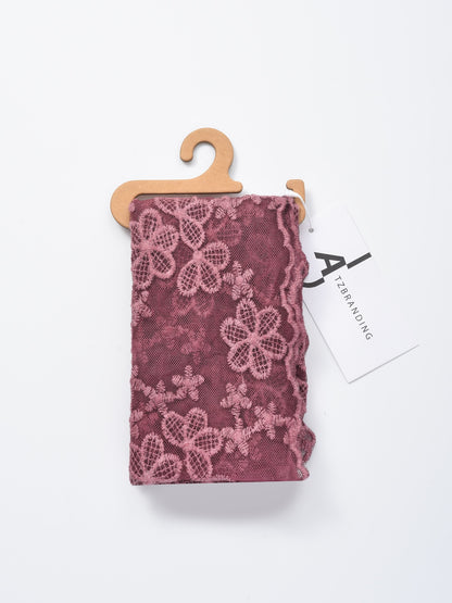Scravii - Embroidered Lace Small Shawl Scarf