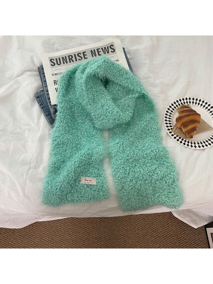 Haila - Sweet Textured Long Winter Knit Scarf