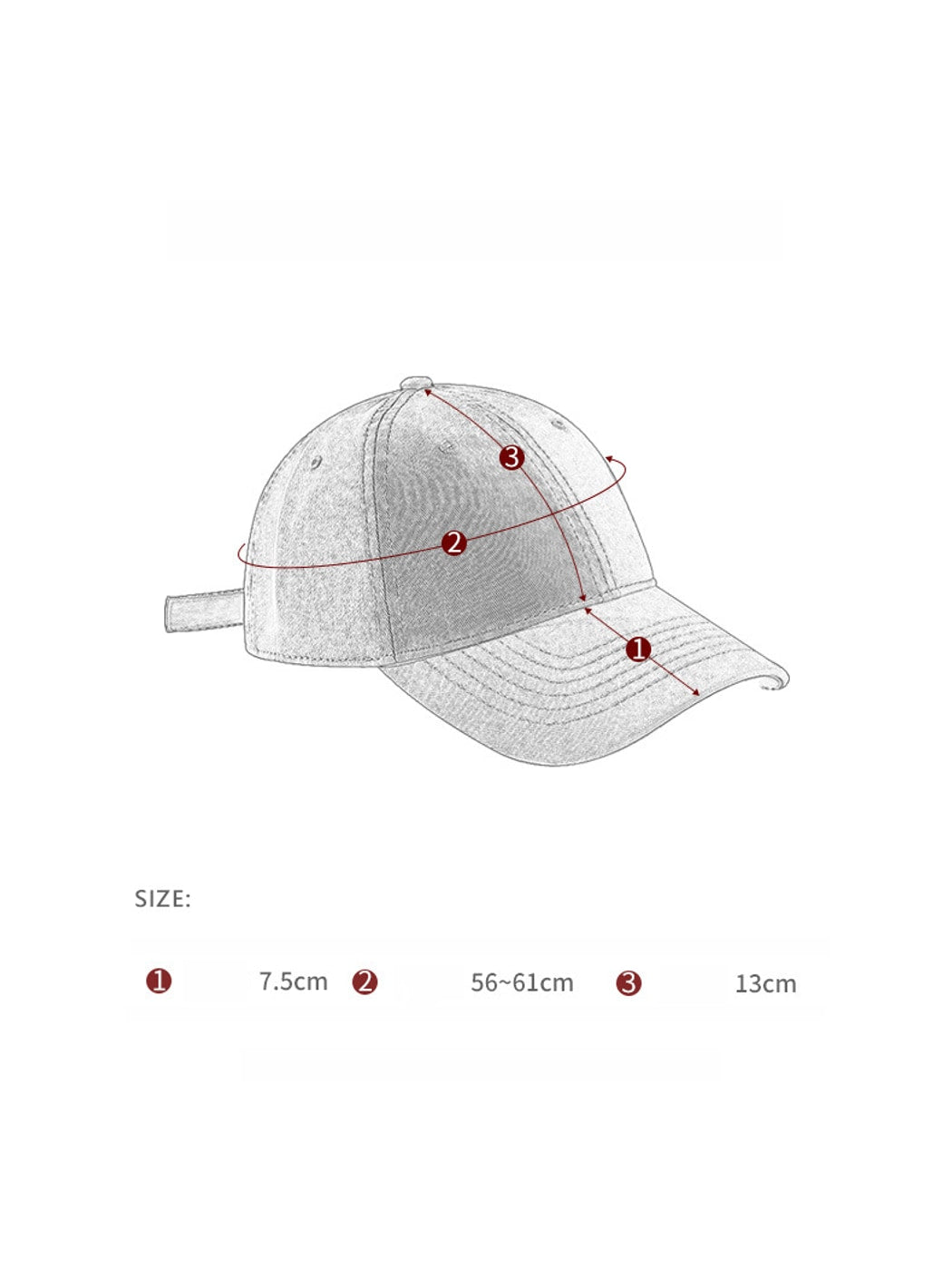 Haila - Adjustable Curved Brim Solid Color Cap