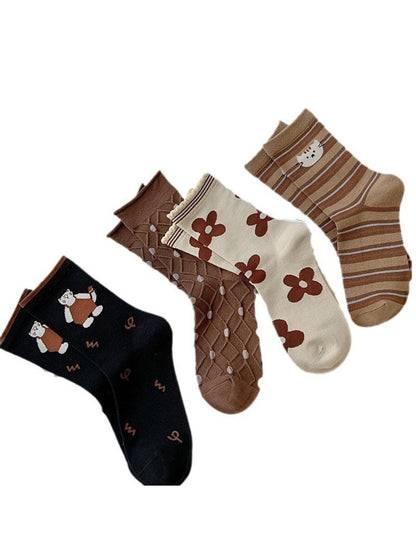 Rufia - Lovely Cartoon-Pattern Winter Socks for Girls
