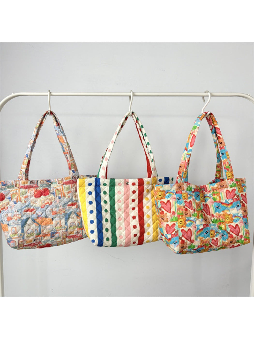 Cosbai – Quilted Cartoon Tote Bag