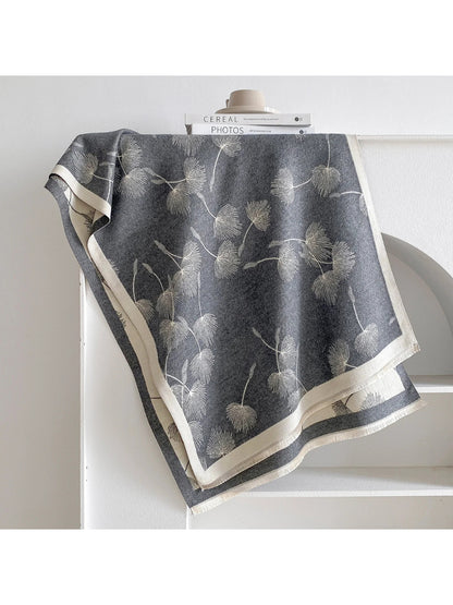 Scarvii Red Dandelion Print Shawl Wrap