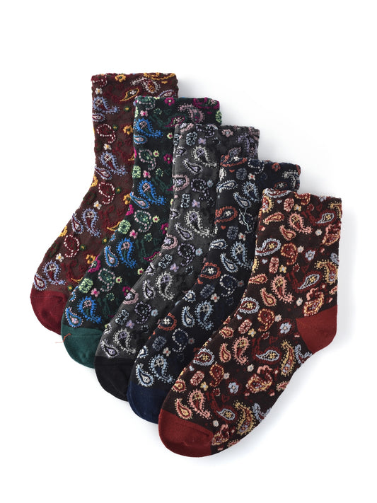 Rufia – Capsule Paisley Pattern Crew Socks