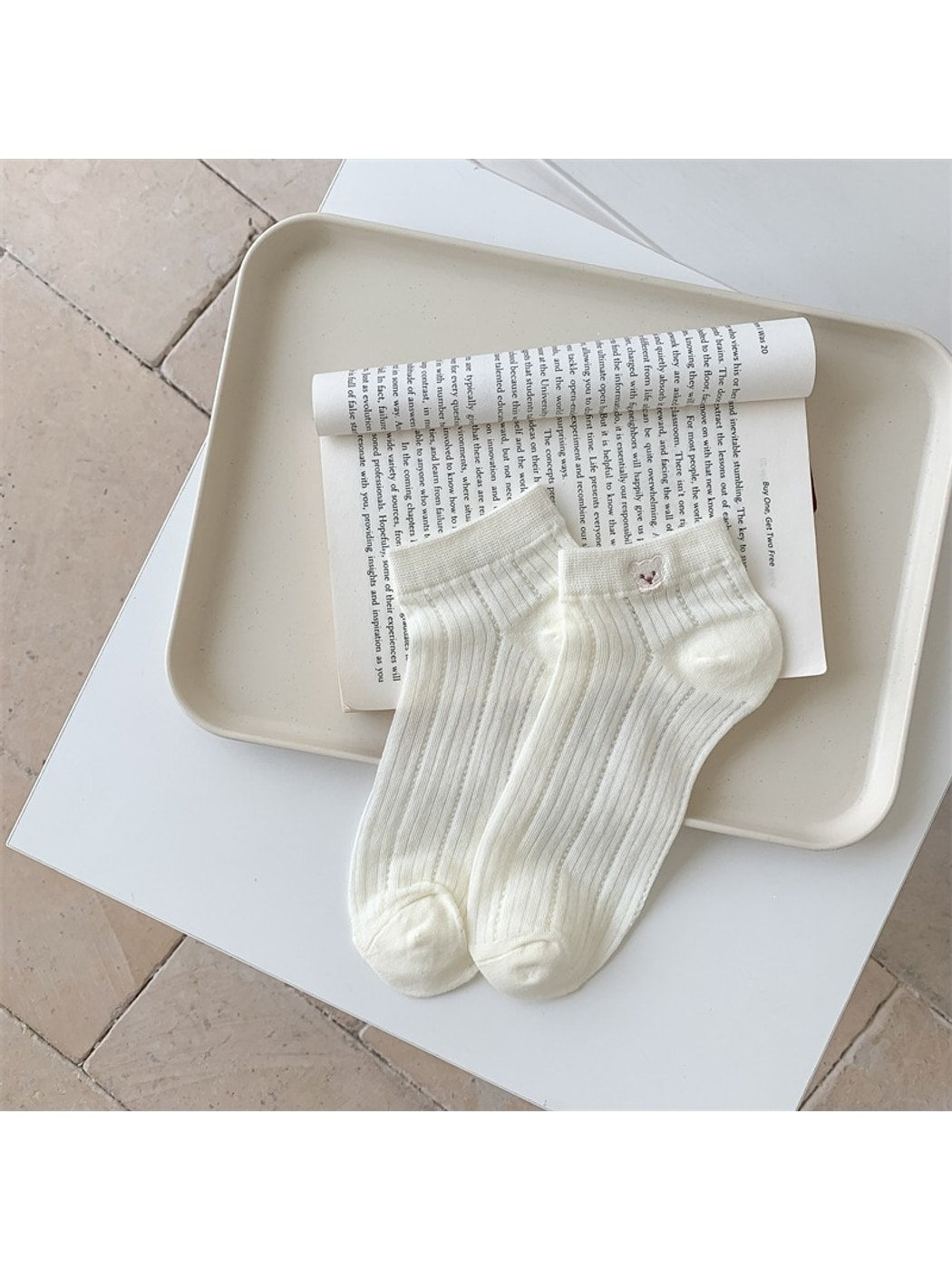 Rufia - Cute Bear Pattern Women's Ankle Socks