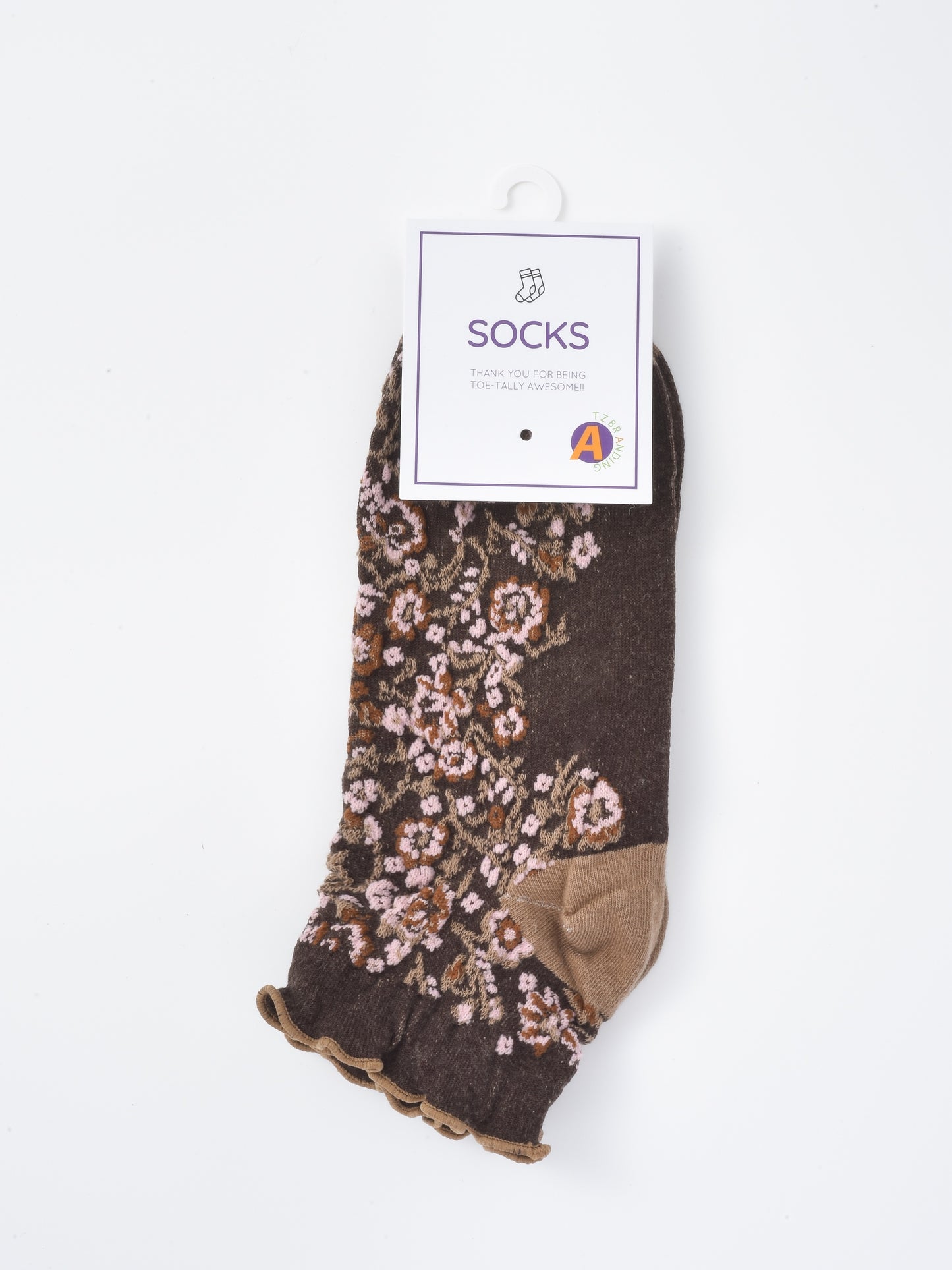 Rufia - Vintage Floral Ruffle Crew Socks