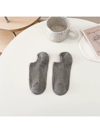 Rufia - Solid Color Low Cut Everyday No Show Socks