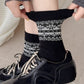 Rufia - Double-knit Mid-calf Socks with Bohemian-style