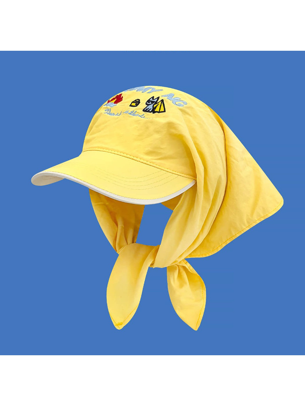 Haila cartoon embroidered turban hat displayed on a white background