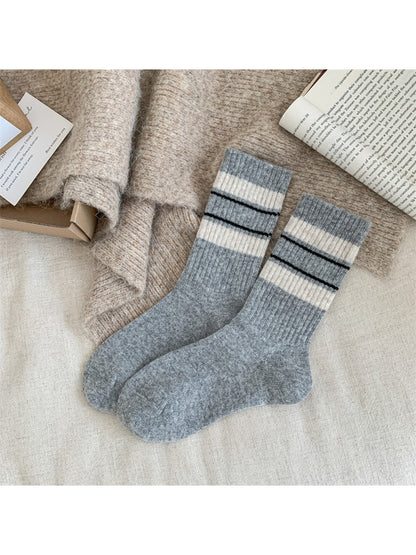 Rufia - Classic Stripe Ribbed Daily Crew Socks product image 4