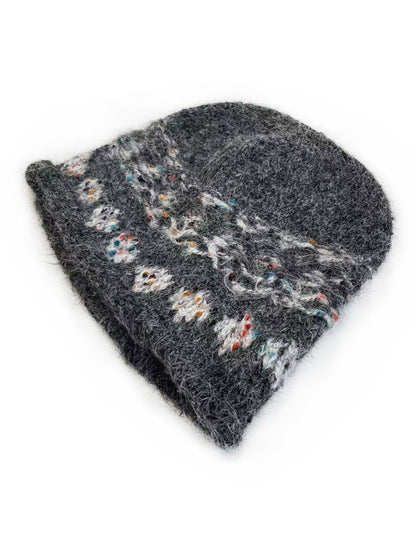 Haila - Vintage Jacquard Soft Knit Beanie
