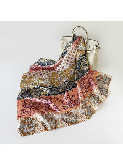 Scarvii - Patchwork Paisley Print Square Scarf