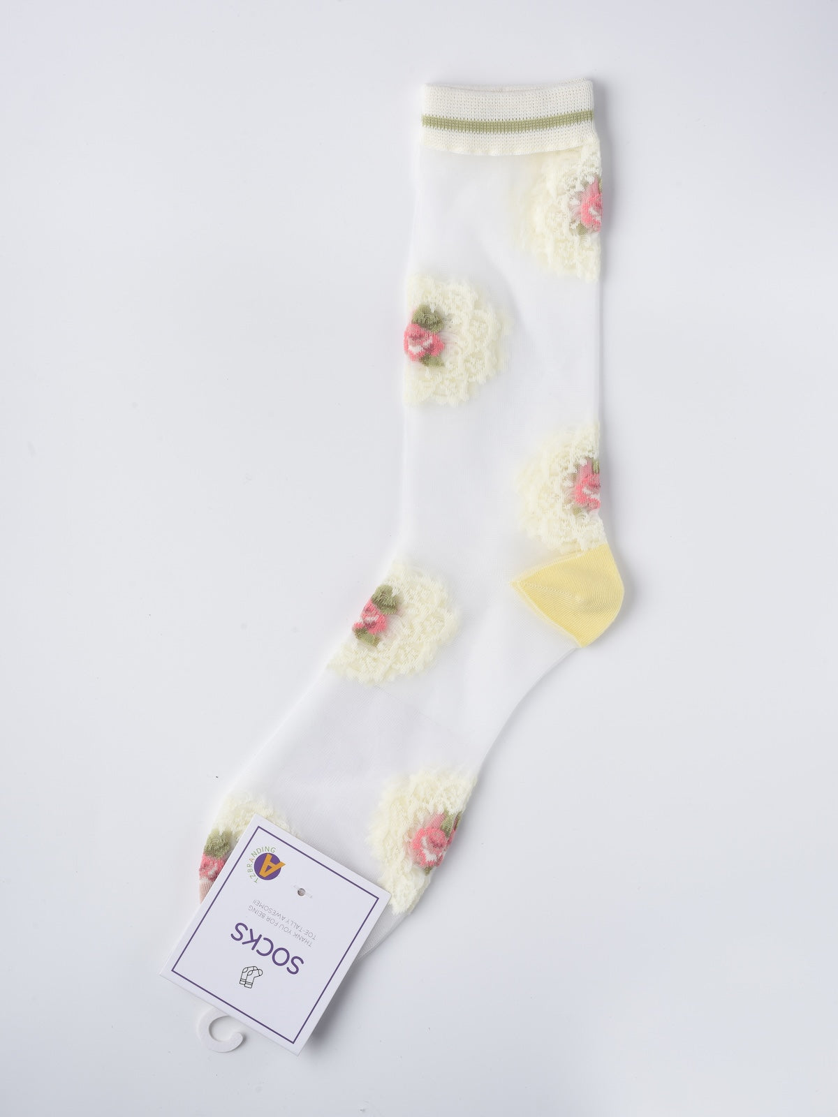 Rufia - Cute Summer Floral Sheer Socks