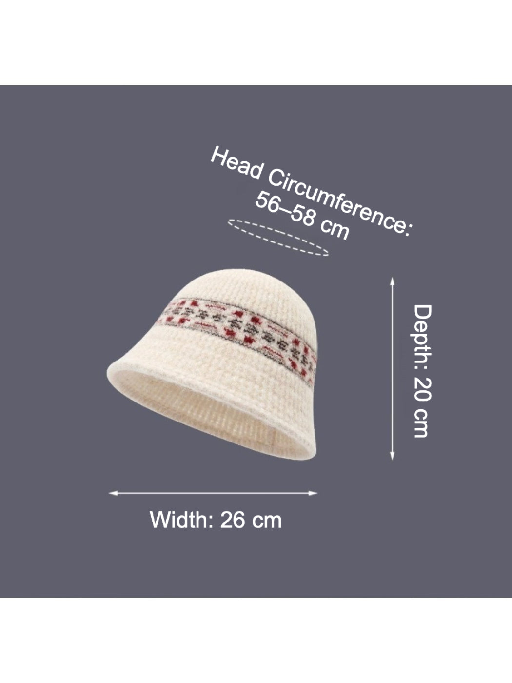 Haila - Winter Vintage Knitted Bucket Hat
