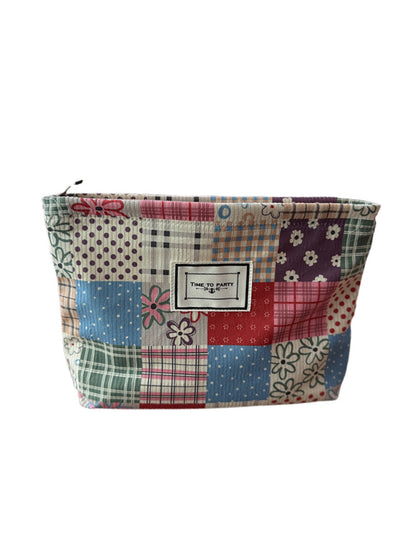 Cosbai - Portable Patchwork Travel Makeup Bag