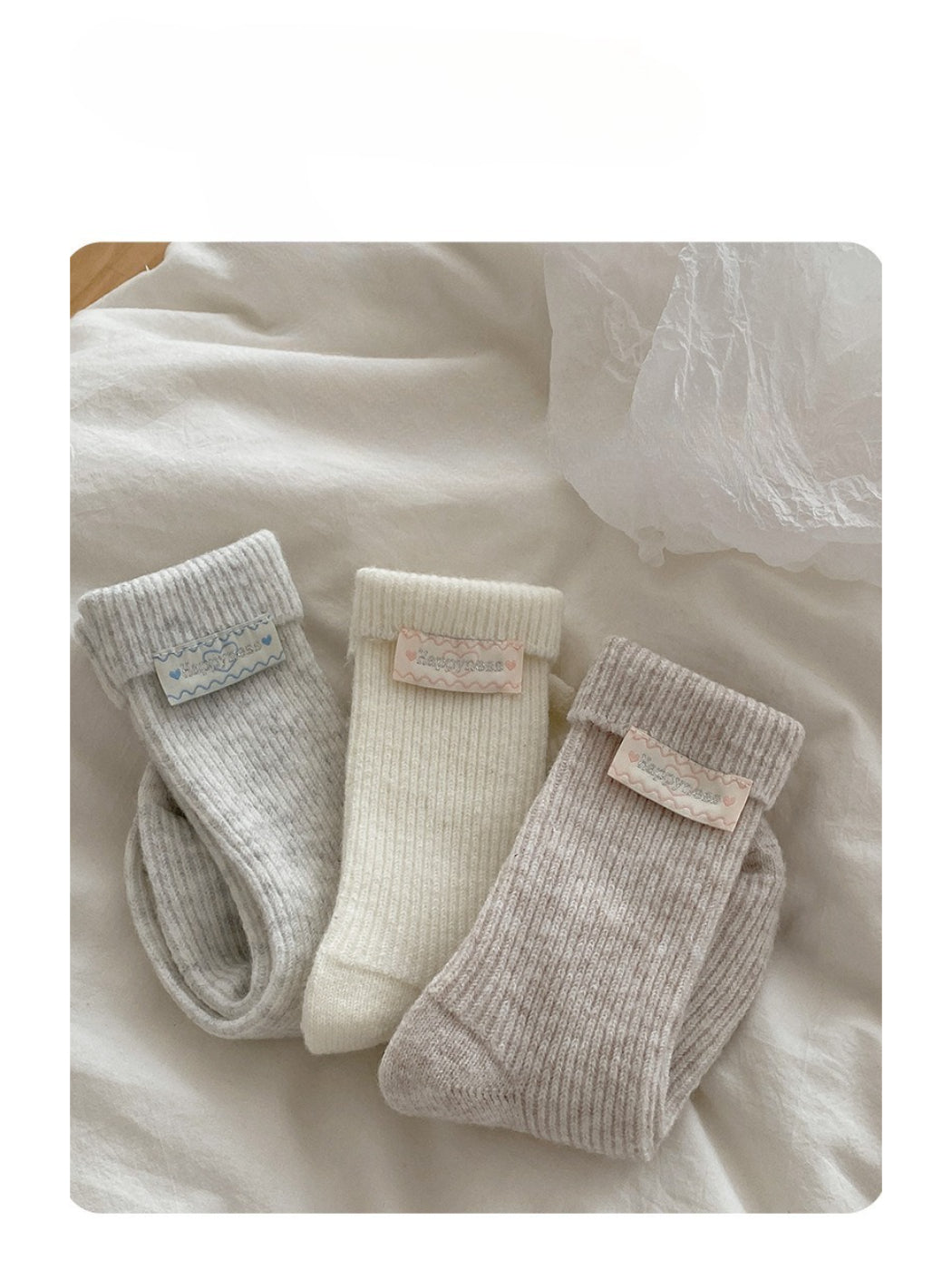 Rufia - Ribbed Knit Crew Socks