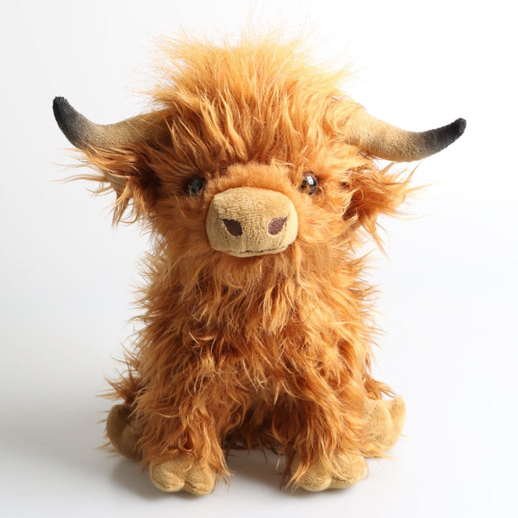Kawai cow plush toy shown from front
